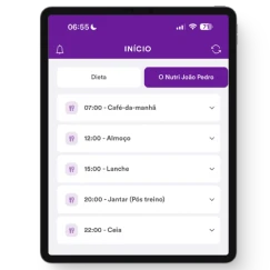 App exclusivo com a sua dieta